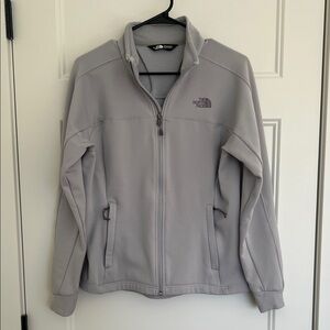 The North Face Light Gray Zip-Up Jacket
